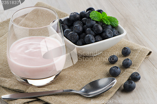 Image of Yogurt with fresh blueberries