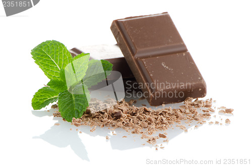 Image of Closeup detail of chocolate parts