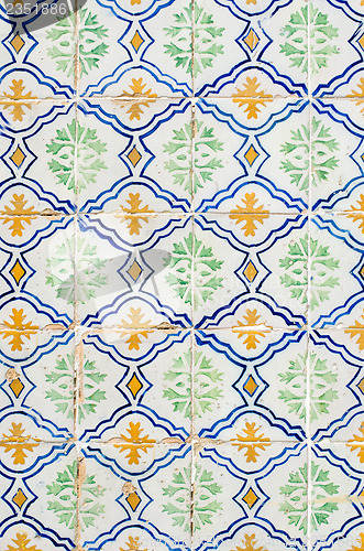 Image of Traditional Portuguese glazed tiles