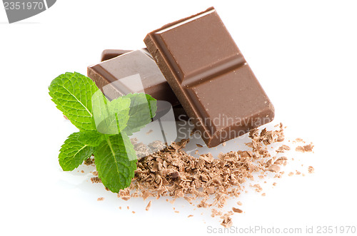 Image of Closeup detail of chocolate parts