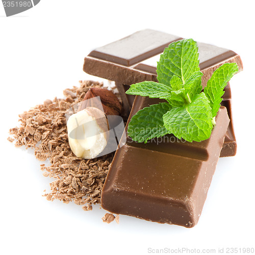 Image of Closeup detail of chocolate parts