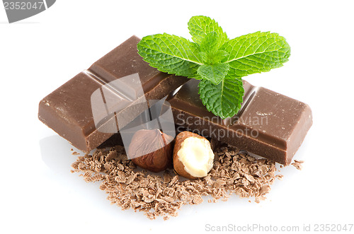 Image of Closeup detail of chocolate parts