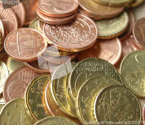 Image of Euro coins background