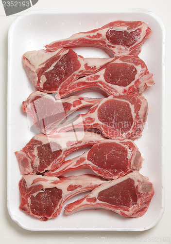 Image of Lamb chops on a tray