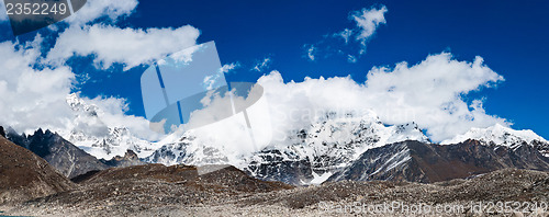 Image of Himalaya: landscape panorama of Mountain peaks