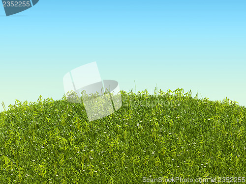 Image of Conceptual US dollar grass symbols on the glade