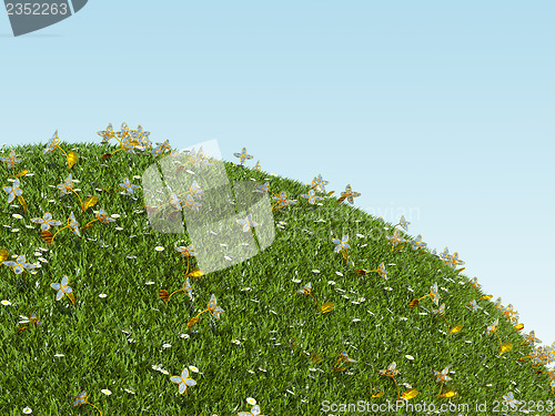 Image of Treasure land: green planet with diamond flowers