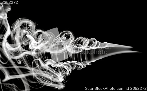 Image of White Abstraction: magic smoke pattern on black