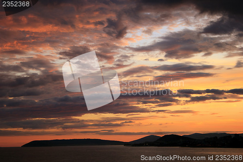 Image of Sea sunset over Split, Croatia