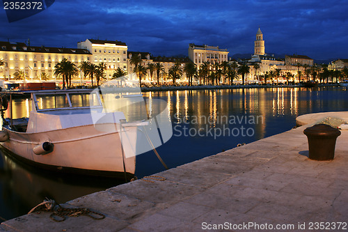 Image of Split city by night