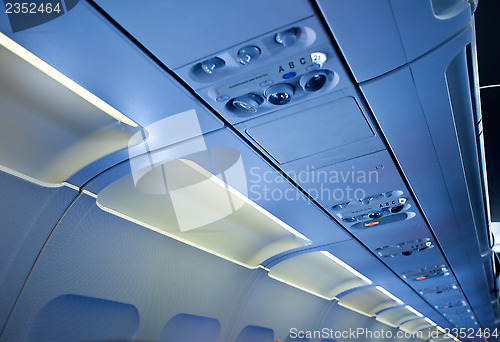 Image of in the cabin of passenger aircraft