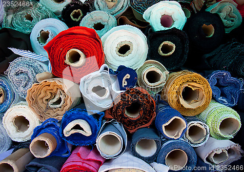 Image of rolls of fabric