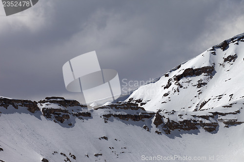 Image of Top of mountains with snow cornice