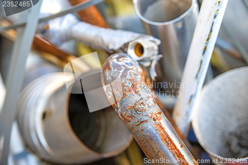 Image of metal waste container