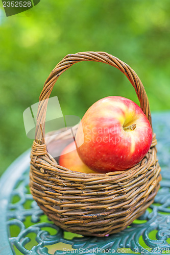 Image of apples in a basket