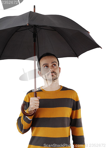 Image of Man with umbrella