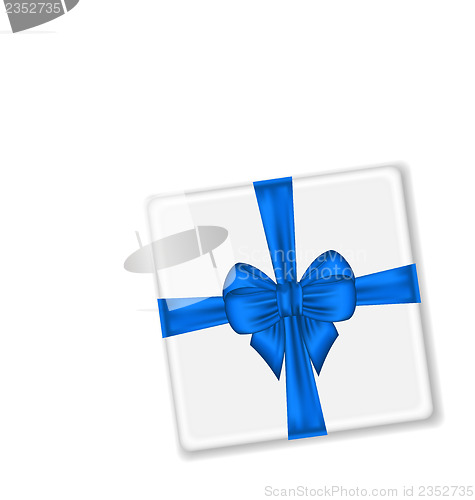 Image of present with blue bow for your holiday