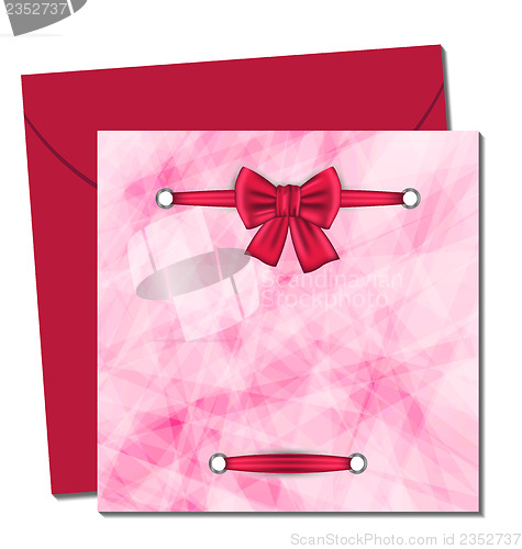 Image of Christmas beautiful card with gift bow