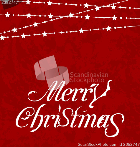 Image of Christmas card, Merry Christmas lettering