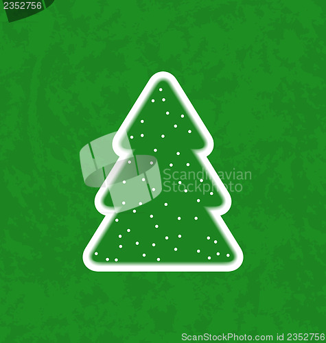 Image of Green paper cut-out christmas tree