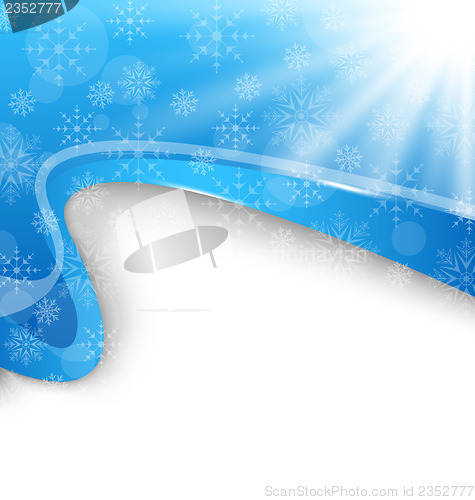 Image of Cute winter brochure with snowflakes
