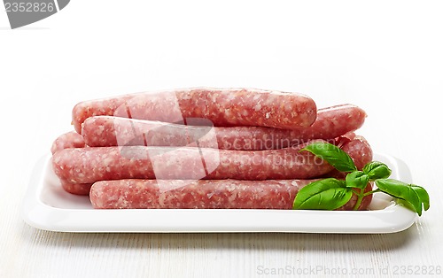 Image of fresh raw sausages