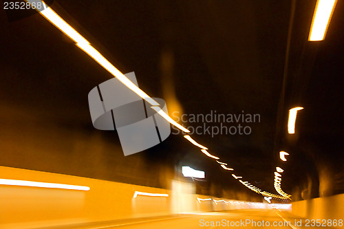 Image of Lights inside a Highway Tunnel