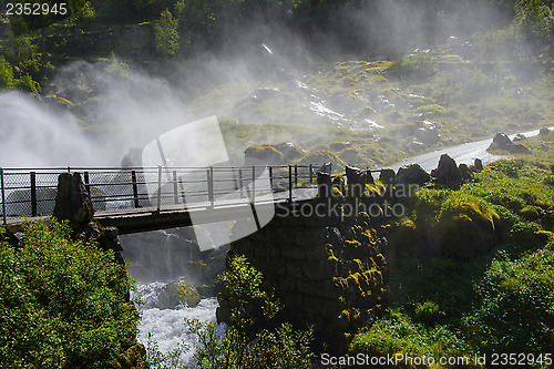 Image of The old bridge in mist