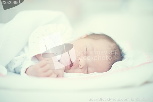 Image of Cute Baby Sleeping With Mouth Open