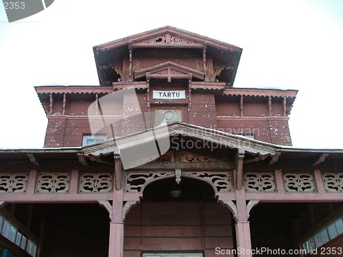 Image of old and weird trainstation house
