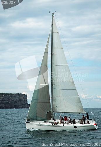 Image of yacht sailing