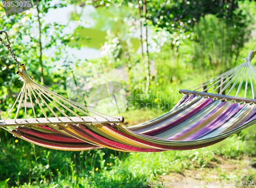 Image of hammock in a garden