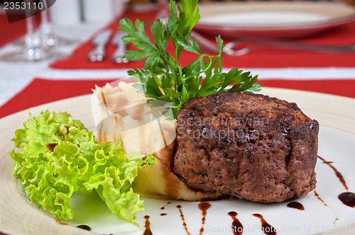 Image of Fried meat steak