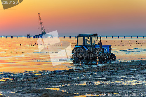 Image of Tractor on the beach