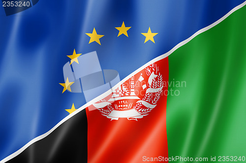 Image of Europe and Afghanistan flag