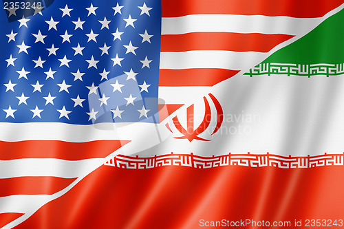 Image of USA and Iran flag