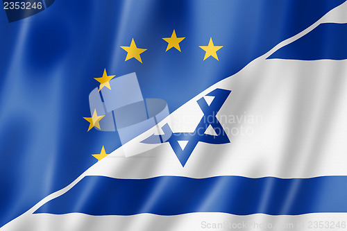 Image of Europe and Israel flag
