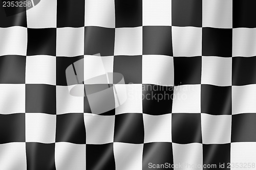 Image of Auto racing finish checkered flag