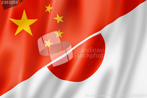 Image of China and Japan flag