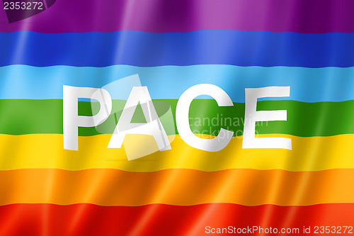 Image of Rainbow peace / pace flag