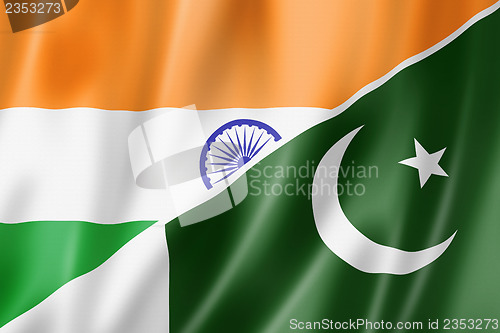 Image of India and Pakistan flag