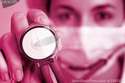 Image of Young doctor with stethoscope.