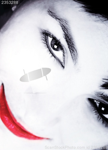Image of Beautiful young woman face. 