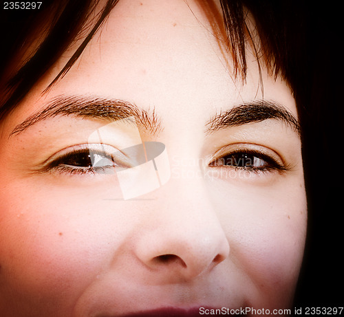 Image of Beautiful young woman face. 