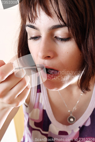 Image of Girl eating