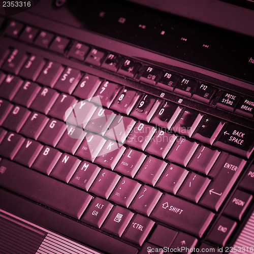 Image of Modern and stylish laptop. 