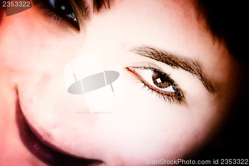 Image of Beautiful young woman face. 