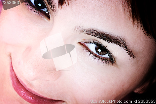Image of Beautiful young woman face. 