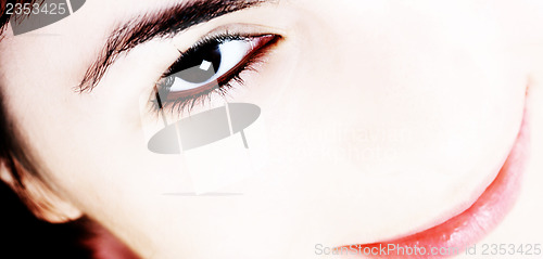 Image of Beautiful young woman face. 