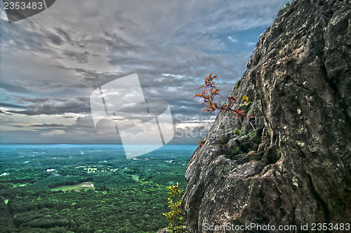 Image of crowders mountain views with clouds and fog